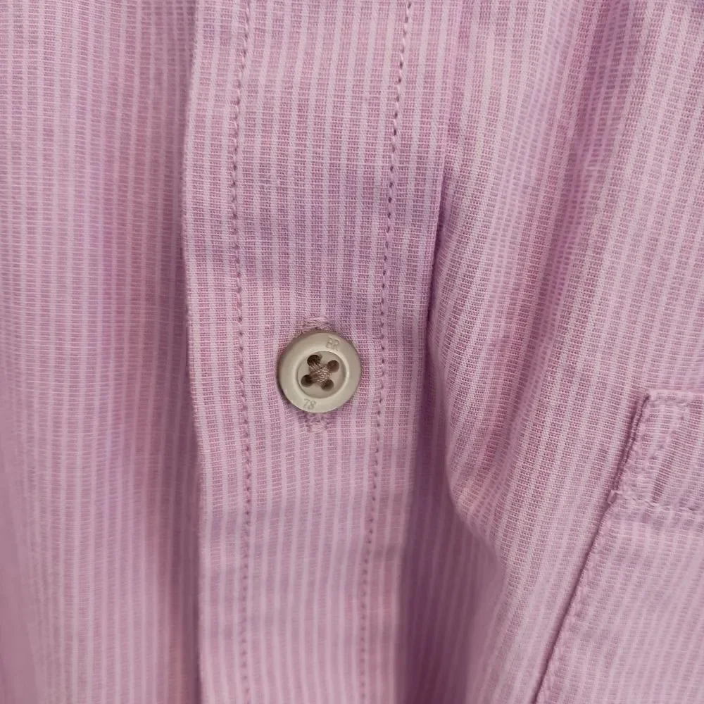 Mens Banana Republic Button Down Shirt Cotton Striped
